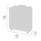 Armadio in legno per bambole Tulipe con grucce