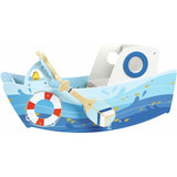 BARCA A DONDOLO DEL CAPITANO IN LEGNO