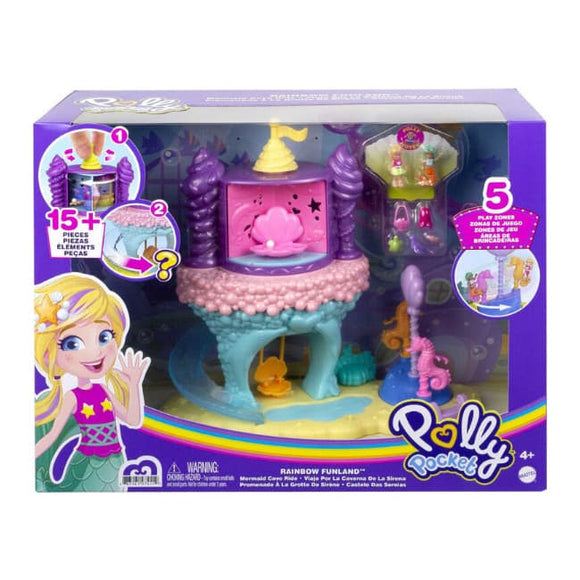 Polly Pocket Rainbow Funland Mermaid Cove Ride Playset