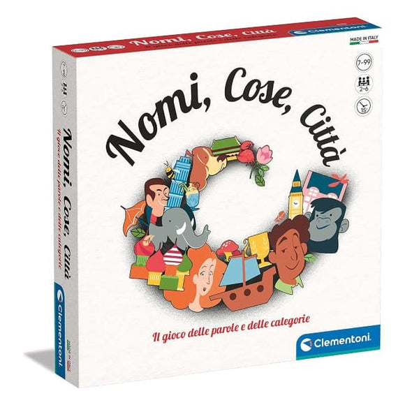 Clementoni- Nomi, Cose, Città Tavolo, società per Tutta la Famiglia