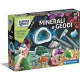 Clementoni- Scienza Lab Geodi-Laboratorio Minerali, Set Mineralogia con Mattone da Scavare, Gioco Scientifico