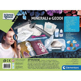 Clementoni- Scienza Lab Geodi-Laboratorio Minerali, Set Mineralogia con Mattone da Scavare, Gioco Scientifico