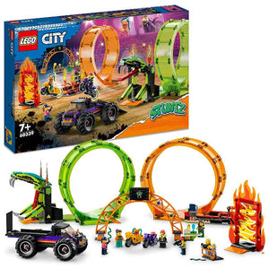 LEGO City Stuntz Double Loop Stunt Arena, Monster Truck Playset