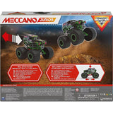 Meccano Junior, kit di costruzione veicolo Grave Digger Monster Jam, con motore a retrocarica